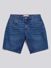Mens Classic 5 Pocket Denim Shorts Dark Wash