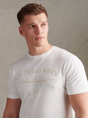 Mens Arch Script Graphic T-Shirt Bright White