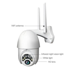 Q10 Outdoor Mobile Phone Remotely Rotate Wireless WiFi 10 Lights IR Night Vision HD Camera, Support Motion Detection Video / Alarm & Recording, UK Plug, Q10 IR Night Vision