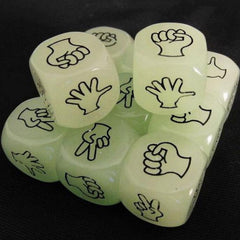 2 PCS Noctilucent drinking Mora Dice Cubes Fun Board Game, Size: 1.8 x 1.8 x 1.8cm, 2 PCS Noctilucent Mora Dice