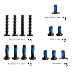14 in 1 Steam Deck Abschirmung + Back Cover + Fan + Hard Disk Screw Set, 14 in 1