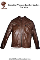 Men's Vintage Leather Jacket | Premium Genuine Leather | Retro Classic Style