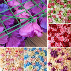 Blooming Rose Peony Hydrangea Artificial Encryption Flower DIY Wedding Wall Decoration Photo Background, Size: 60cm x 40cm, 60x40cm(Champagne)