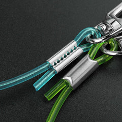 Outdoor Multi-functional Anti-lost Keychain TPU Spring Lanyard, Length: 32cm, Anti-lost Keychain (Grey), Anti-lost Keychain (Green)