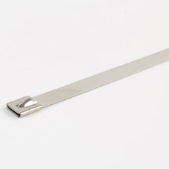 100 PCS 4.6x350mm Stainless Steel Metal Cable Ties Tie Zip Wrap Exhaust Heat Straps Induction Pipe, 4.6x350mm