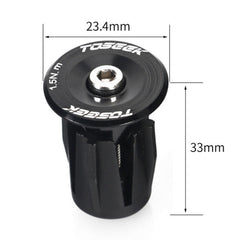 TOSEEK 1 Pair Mountain Bike Handlebar Grips Caps End Plug Aluminum Alloy Bicycle  Bar Ends Plug, 17.6-21.8mm Grey, 17.6-21.8mm Gold, 17.6-21.8mm Blue, 17.6-21.8mm Red, 17.6-21.8mm Green