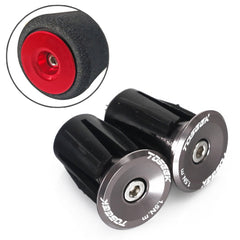 TOSEEK 1 Pair Mountain Bike Handlebar Grips Caps End Plug Aluminum Alloy Bicycle  Bar Ends Plug, 17.6-21.8mm Grey, 17.6-21.8mm Gold, 17.6-21.8mm Blue, 17.6-21.8mm Red, 17.6-21.8mm Green