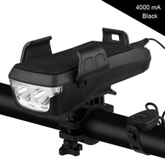 Multifunction 4  in 1 Phone Holder Bicycle Bell Cycling Lamp Flashlight, 4 in 1 Phone Holder