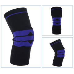 Outdoor Fitness Mountaineering Knit Protection Silicone Anti - collision Spring Support Sports Knee Protector, Size: XL, Size: XL