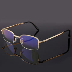 Folding Anti Blue-ray Presbyopic Reading Glasses with Case & Cleaning Cloth, +3.00D, +3.00D