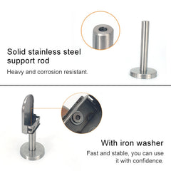 304 Stainless Steel Glass Fish Mouth Support Rod Fixing Clip with 14x60mm Rod, Specification: M, M, with 14x60mm Rod