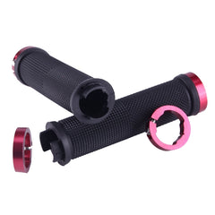 OQSPORT 2 PCS Bike Hand Grips Bilateral Lock Straight Barrel MTB Bicycle Anti-slip Handlebar Grips, 801