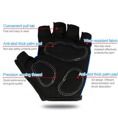 BaseCamp BC-204 Bicycle Half Finger Gloves Lycra Fabric Cycling Gloves, Size: M, Size: M