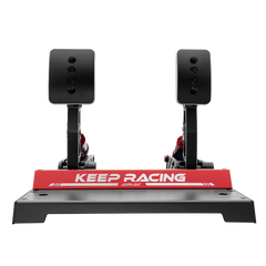 Simagic P1000-2 modular racing pedals set with load cell and hall sensor, fully adjustable for realistic driving simulation.