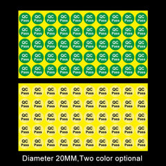 1000 PCS Round Shape QC Pass Sticker QC Pass Label