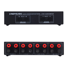 B822 Passive Speaker Switch 2 Channel Power Amplifier Audio Switch Loudspeaker,  2 Input and 2 Output