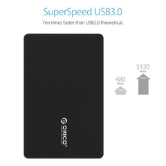 ORICO 2588US3 USB3.0 External Hard Disk Box Storage Case for 2.5 inch SATA HDD / SSD 9.5mm Laptop PC