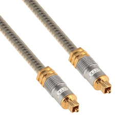 EMK YL-A 20m OD8.0mm Gold Plated Metal Head Toslink Male to Male Digital Optical Audio Cable, Length: 20m
