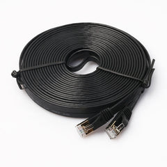 10m CAT7 10 Gigabit Ethernet Ultra Flat Patch Cable for Modem Router LAN Network - Built with Shielded RJ45 Connectors, Length: 10m