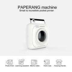 PAPERANG P1 Portable ABS Bluetooth 4.0 Printer Thermal Photo Phone Wireless Connection Printer, P1 White