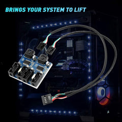 Rocketek HC427 9 Pin USB2.0 HUB Adapter One-to-Four Splitter Circuit Board, One-to-Four