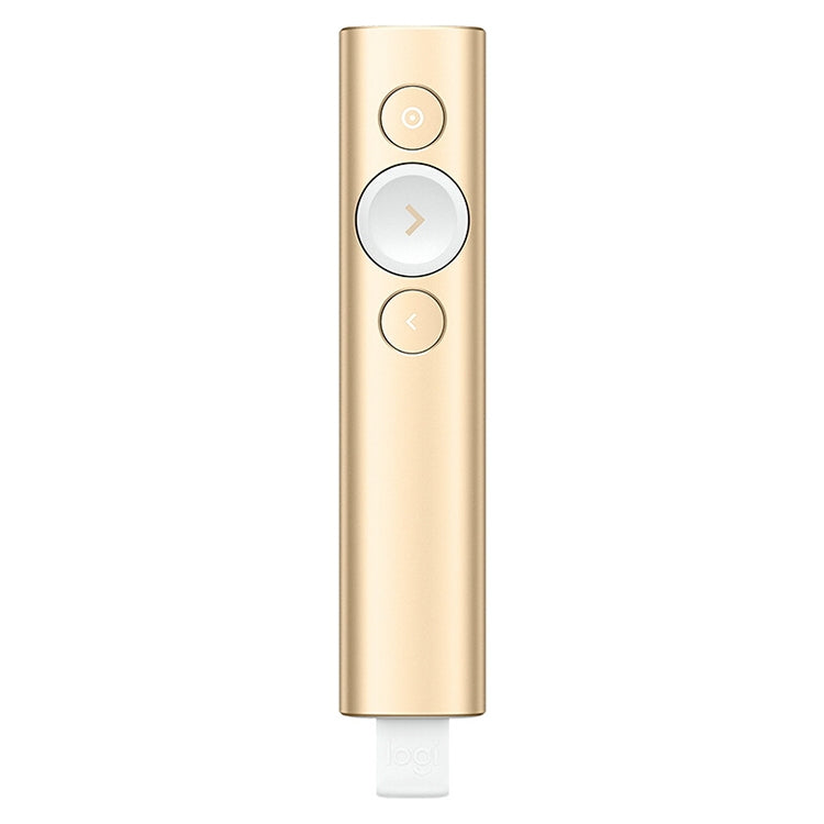 Logitech Spotlight 2.4Ghz USB Wireless Presenter PPT Remote Control Flip Pen, Spotlight (Gold), Spotlight (Grey)