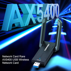 COMFAST 972AX 5400Mbps WiFi6 Free Drive USB Wireless Network Card, CF-972AX