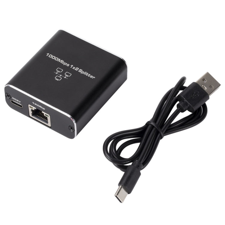 OZHW3 RJ45 1 to 2 Splitter Adapter Network 1000M LAN Ethernet Female Connector, OZHW3
