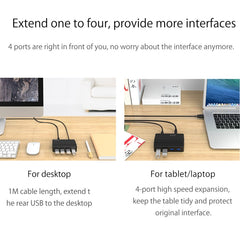ORICO H4928-U3 ABS High Speed 4 Ports USB 3.0 HUB with 12V Power Adapter for Smartphones / Tablets