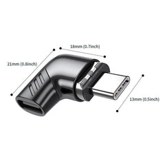 X20 120W PD USB-C / Type-C Female to USB-C / Type-C Elbow Magnetic Charging Adapter