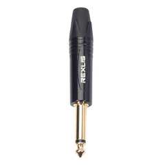 10 PCS TC202 6.35mm Gold-plated Mono Sound Welding Audio Adapter Plug