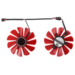 FDC10U12S9-C 0.45amp 4 Pin Graphics Video Card Cooling Fans for XFX RX 560D RX 570 RX 580 RX Vega, Diameter: 85mm, Pairs, FDC10U12S9-C