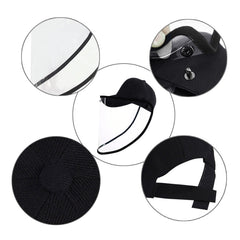 50 PCS Anti-Saliva Splash Anti-Spitting Anti-Fog Anti-Oil Protective Baseball Cap Mask Removable Face Shield, Baseball Cap Mask 50 Pack, 50 PCS Baseball Cap Mask/Red