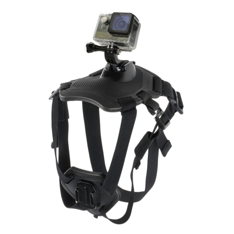 PULUZ Hound Dog Fetch Harness Adjustable Chest Strap Mount for GoPro, Insta360, DJI and Other Action Cameras, Dog Chest Strap