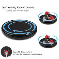 PULUZ 45cm Remote Control Adjusting Speed Rotating Turntable Display Stand, Black, Load 100kg, 45cm Load 100kg Black AU Plug, 45cm Load 100kg Black EU Plug, 45cm Load 100kg Black UK Plug, 45cm Load 100kg Black US Plug