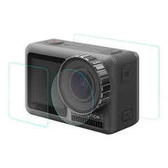 PULUZ Lens + Front and Back LCD Display 9H 2.5D Tempered Glass Film for DJI Osmo Action, For DJI Osmo Action