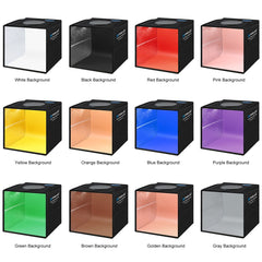 PULUZ 25cm Folding Portable Ring Light Photo Lighting Studio Shooting Tent Box with 12 Colors Backdrops, Size: 25cm x 25cm x 25cm, 25cm High CRI Box