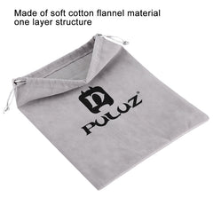 PULUZ Storage Bag with Stay Cord for GoPro, Insta360, DJI and Other Action Cameras Accessories, Flannel Bag, Size: 24.5cm x 20.5cm