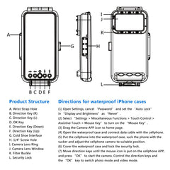 PULUZ 45m/147ft Waterproof Diving Case Photo Video Taking Underwater Housing Cover for iPhone 14 Series, iPhone 13 Series, iPhone 12 Series, iPhone 11 Series, iPhone X Series, iPhone 8 & 7, iPhone 6s, iOS 13.0 or Above Version iPhone                   ...
