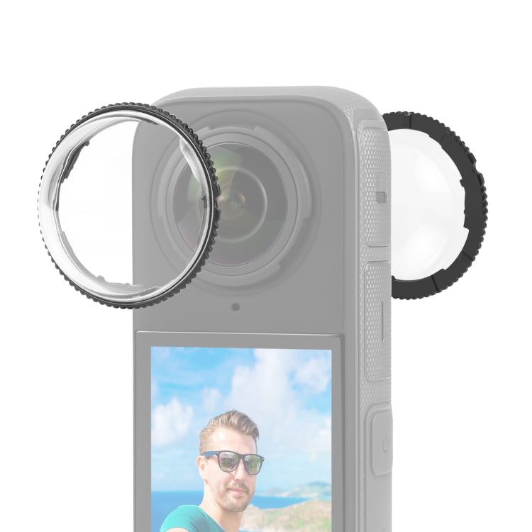For Insta360 X4 PULUZ Rotation PC Lens Guard  Protective Cover, For Insta360 X4 PC Lens Guard