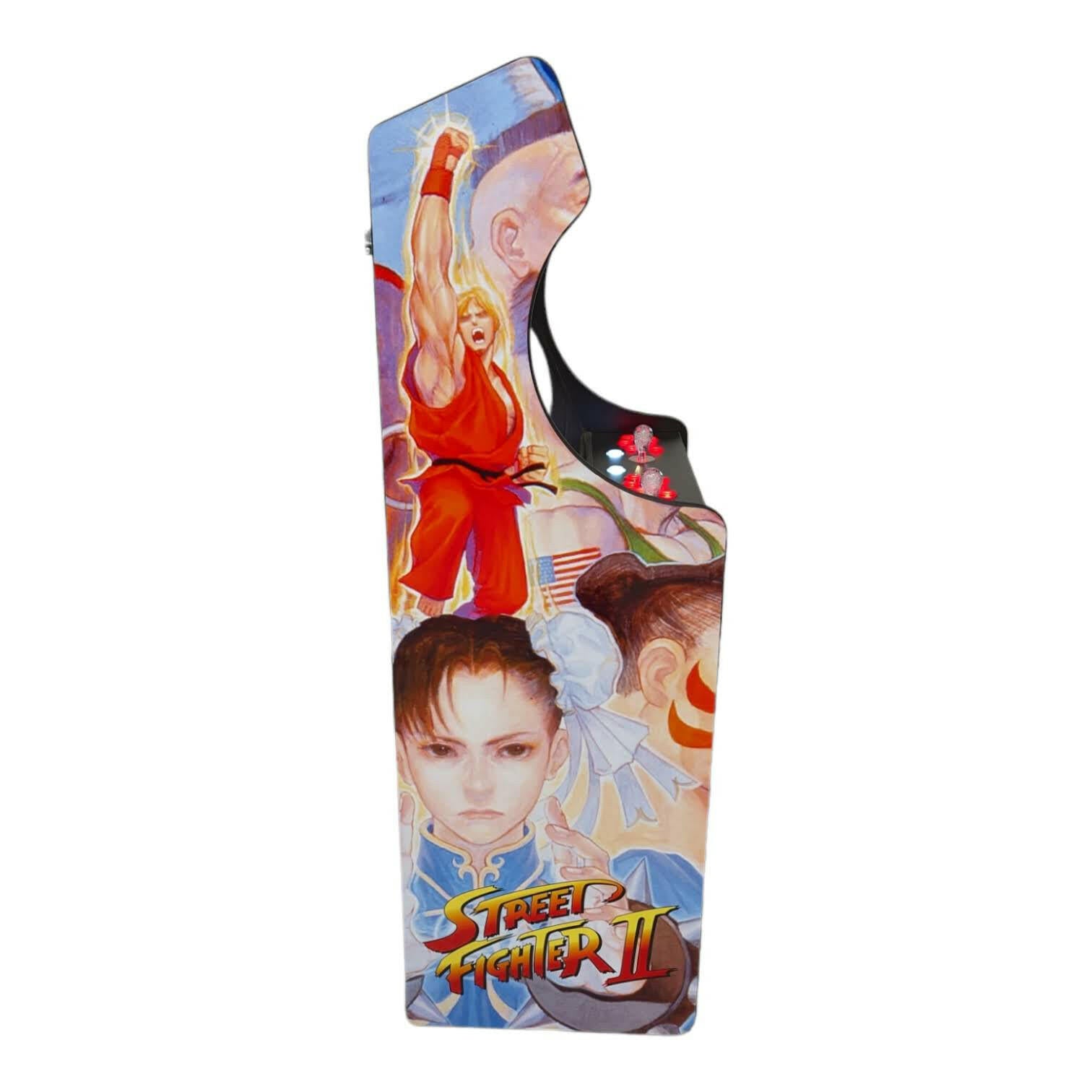 Deluxe 24 Home Edition Street Fighter arcade game by Roll Model Arcade, featuring vibrant controller and arcade cabinet design.