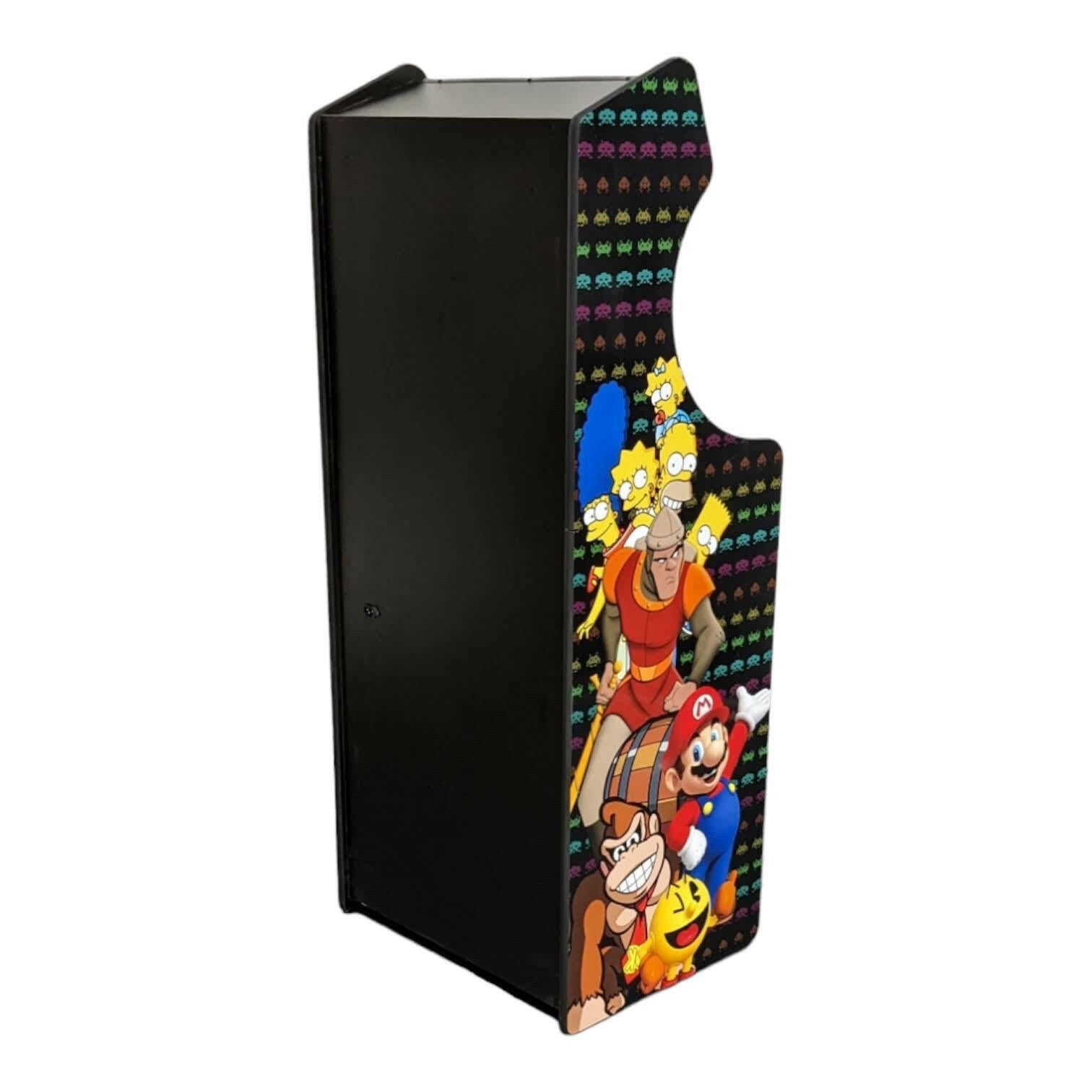 Deluxe 24 Home Edition arcade game with 80s theme by Roll Model Arcade, featuring colorful retro-inspired controls and display.