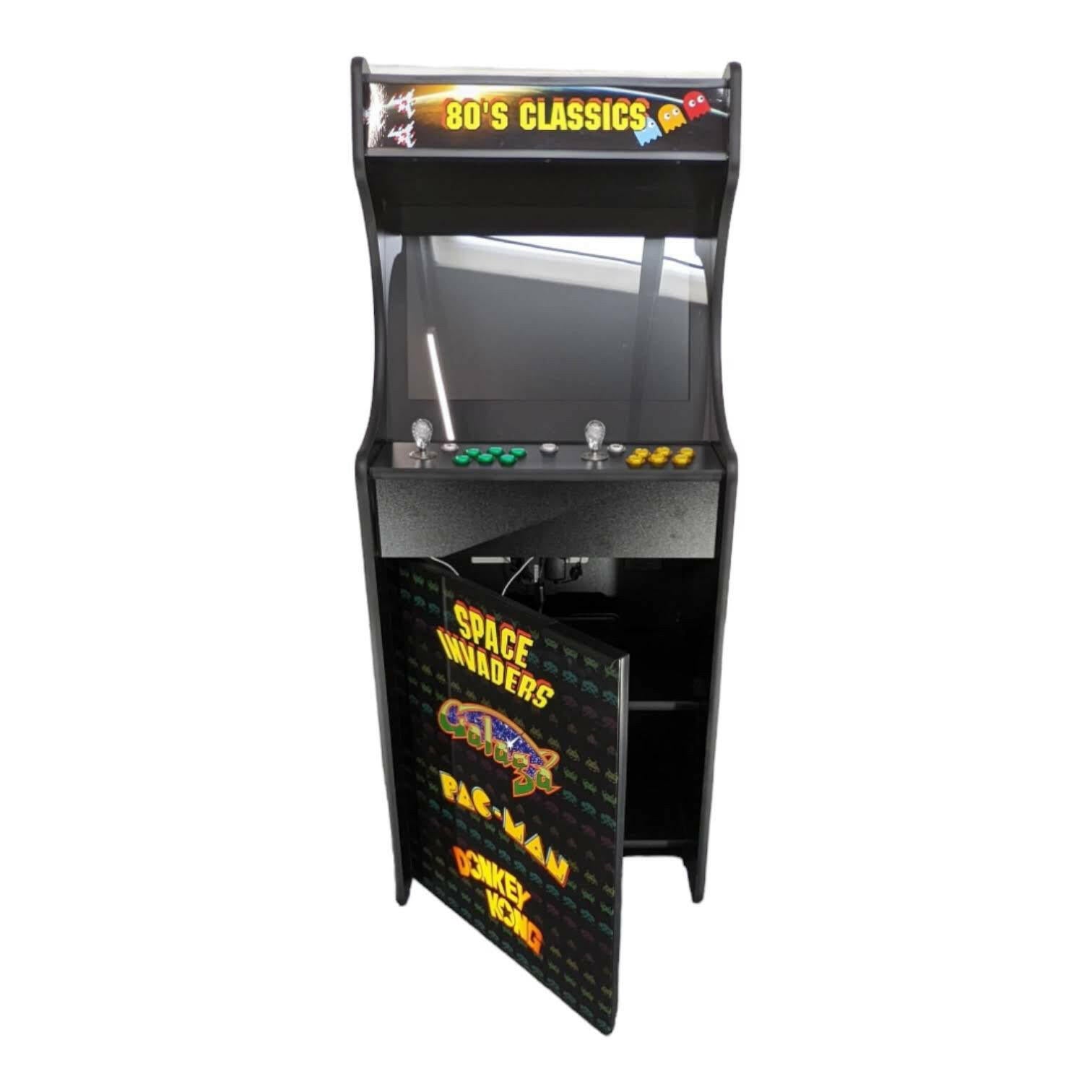 Deluxe 24 Home Edition arcade game with 80s retro theme by Roll Model Arcade, featuring colorful vintage arcade cabinet and controls.
