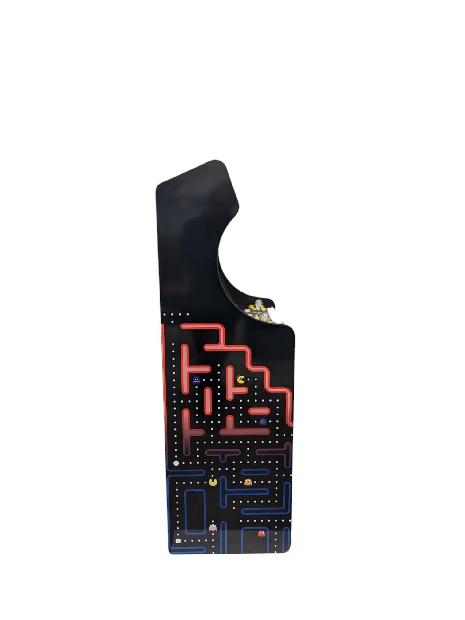 Deluxe 24 Home Edition Pacman Dark Theme arcade game by Roll Model Arcade, featuring classic Pacman design and dark-colored cabinet.