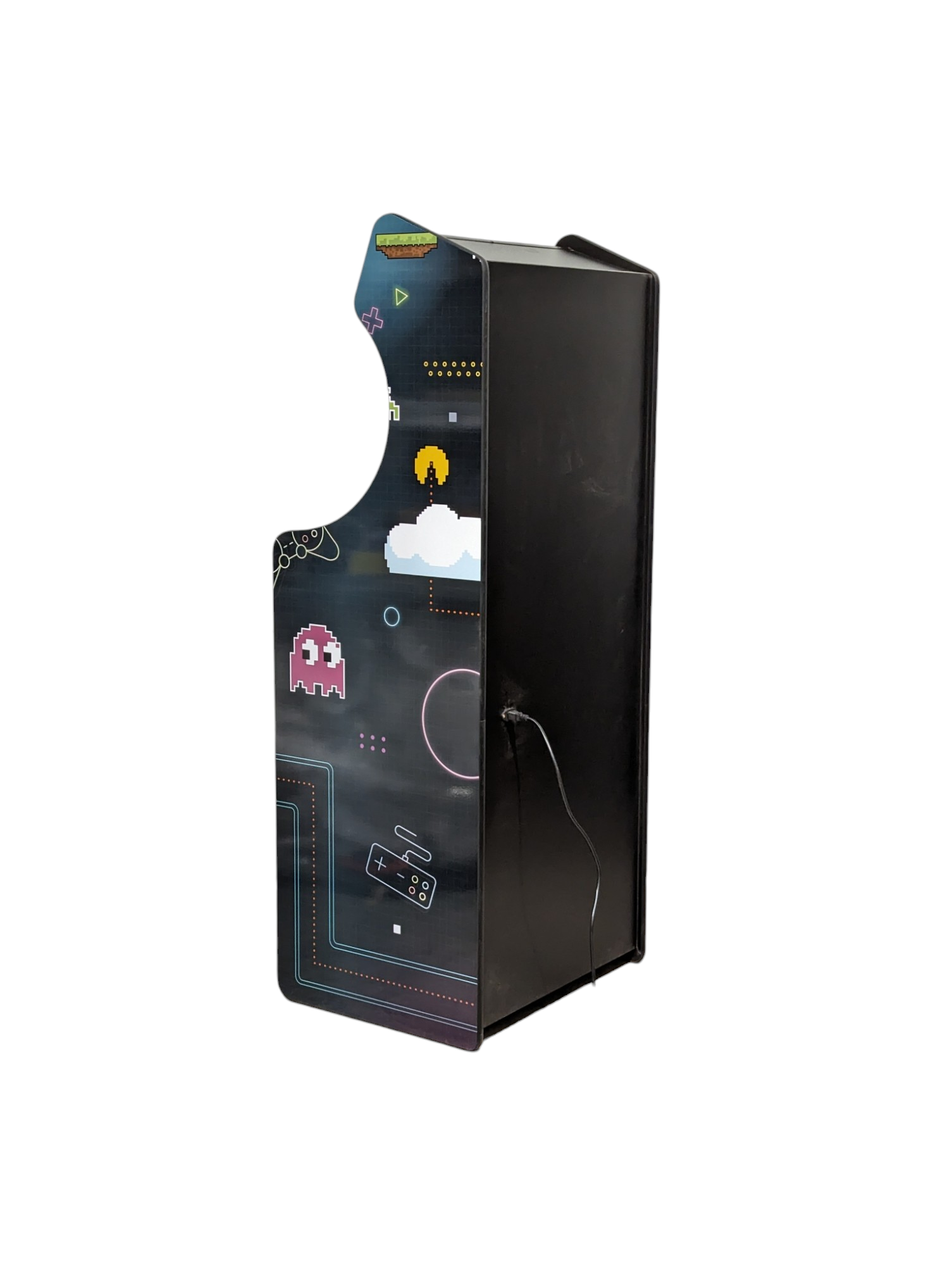 Pixel Perfect Theme for Deluxe 24 Home Edition by Roll Model Arcade, showing vibrant colorful game interface on screen.