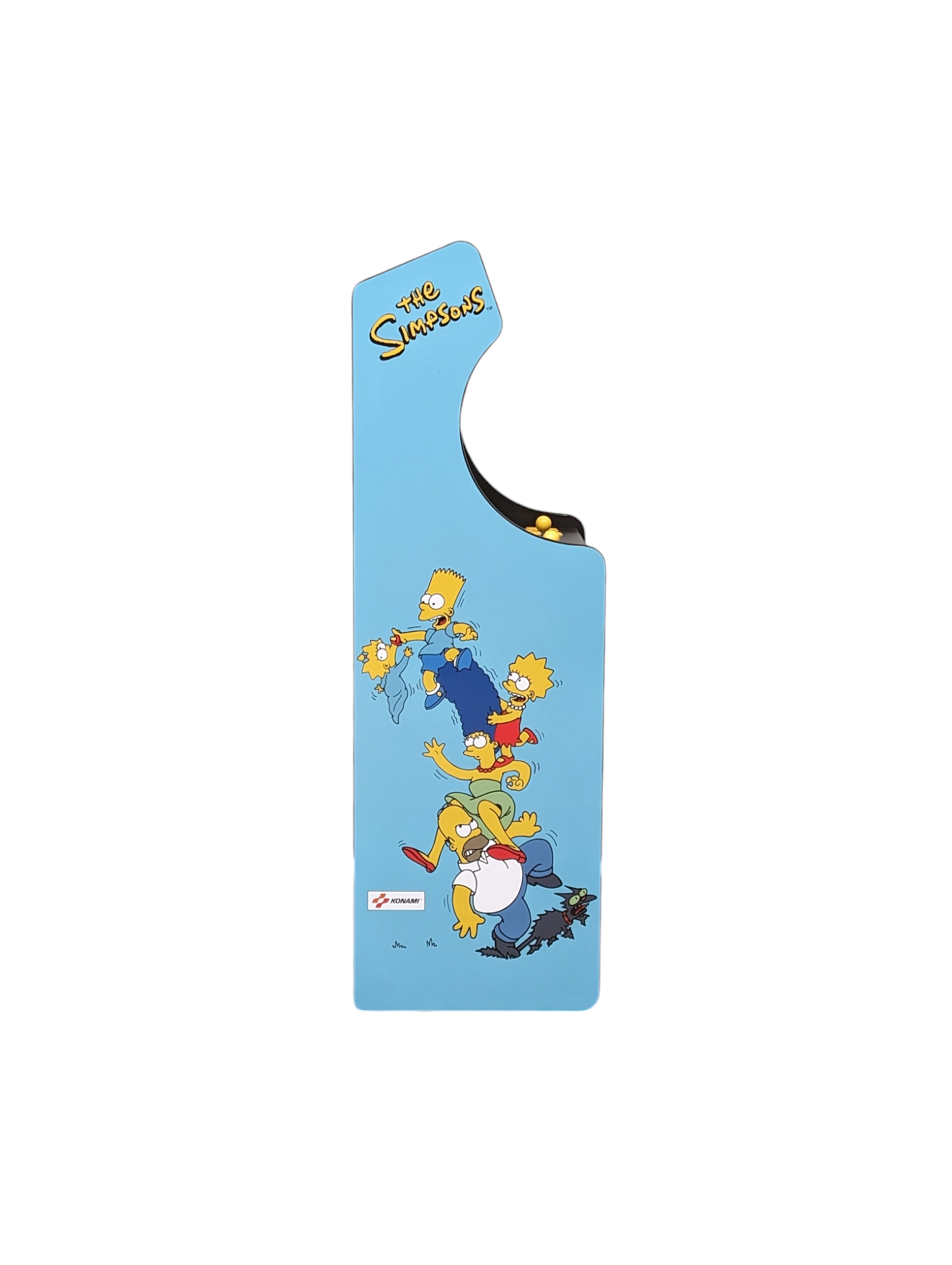 Deluxe 24 home arcade game featuring The Simpsons theme by Roll Model Arcade with colorful game cabinet and screen display.