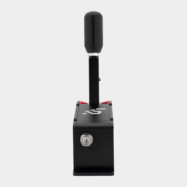 Simagic Q1S sequential planetary gear shifter with neutral, adjustable force, USB connection, compact design for racing simulators.