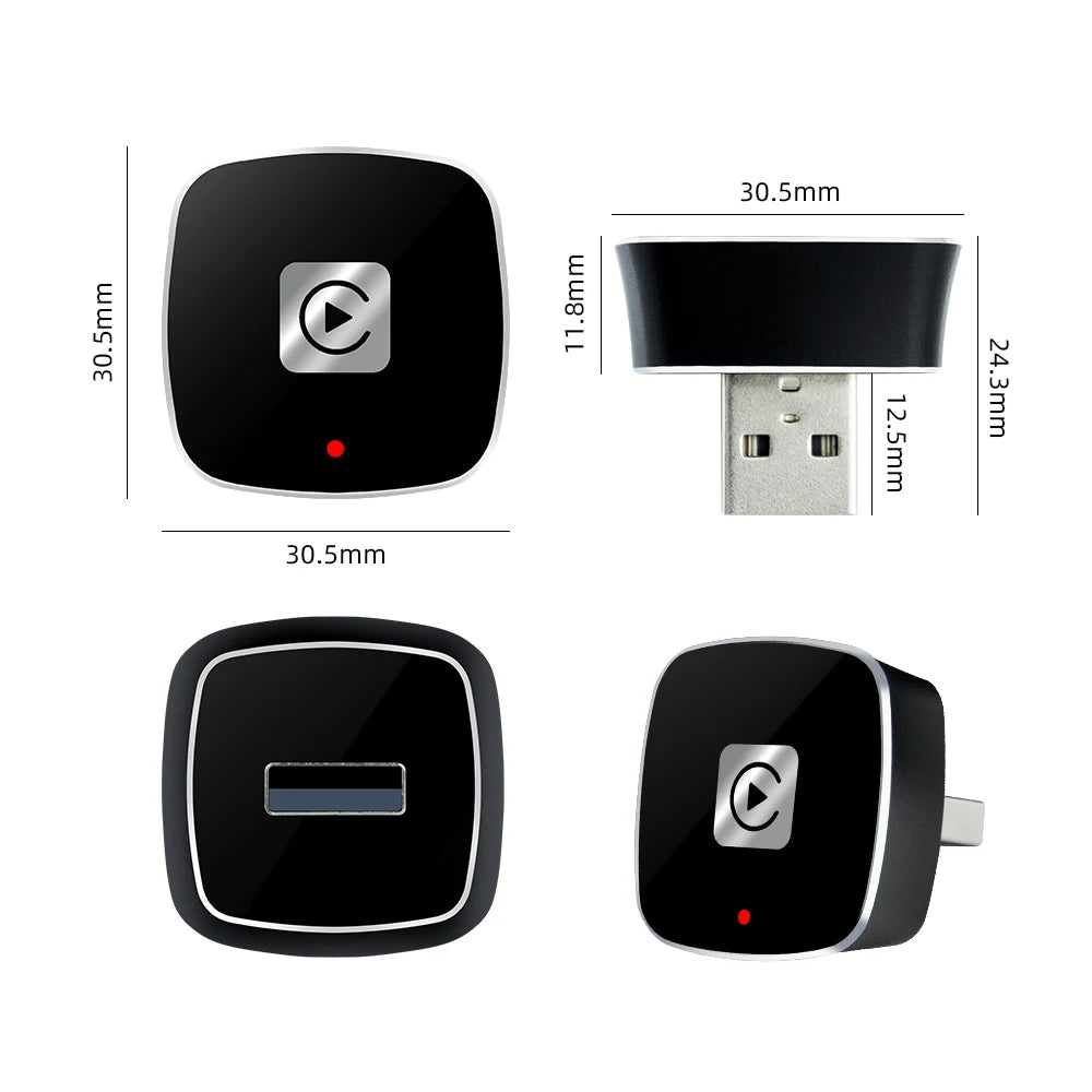 Qzonnect 2025 New Wireless CarPlay & Android Auto Adapter | Wireless Dongle – Ultra-Compact | For Factory-Wired CarPlay AA