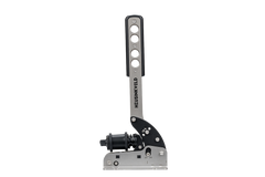 Heusinkveld Black Handbrake and Shifter from Trak Racer UK showing the ergonomic handle and mounting base.