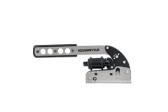 Heusinkveld Handbrake Black for racing simulators, featuring a sleek black shifter and handbrake design by Trak Racer UK.